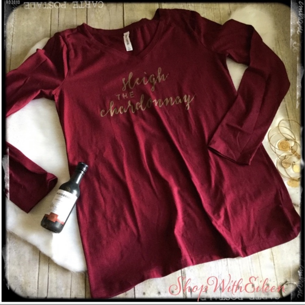 Sleigh The Chardonnay Christmas Long Sleeve Top